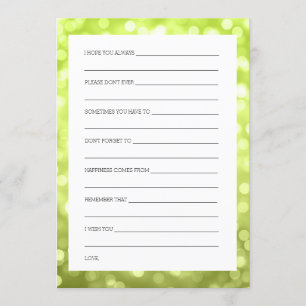 Weduwenschotel wenst Chartreuse Glitter Lights Kaart