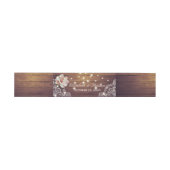 Weduwingshower Floral String Lights Wood Deco Uitnodigingen Wikkel (Vlak)