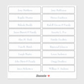 Weduwkaart Gastnamen Tabelnummer Sticker (Vel)