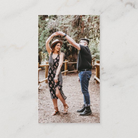 Weduwminimalistisch Simple QR Photo Kraft RSVP Informatiekaartje (Achterkant)