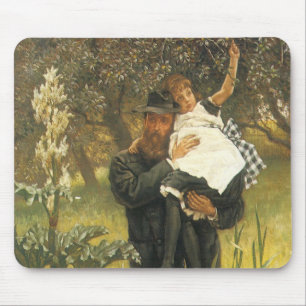 Weduwnaar van Tissot, Vintage Victoriaans Portretk Muismat