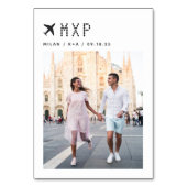 Weduwsreisthema Foto- en luchthavencode Kaart (Achterkant)