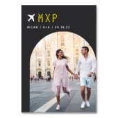 Weduwsreisthema Foto- en luchthavencode Kaart (Voorkant)