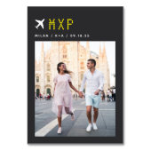 Weduwsreisthema Foto- en luchthavencode Kaart (Voorkant)