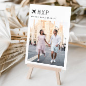 Weduwsreisthema Foto- en luchthavencode Kaart