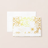 WeduwSWirls van Gold All Custom Text Folie Kaarten (Met envelop)