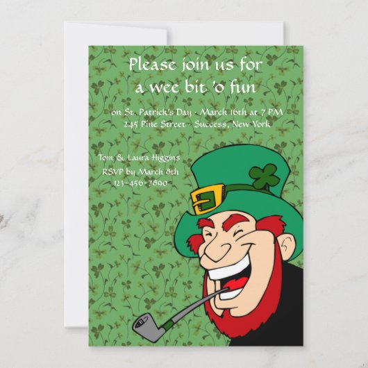 Wee Bit 'o Fun St. Patrick's Party Invitation (Devant)