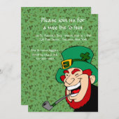 Wee Bit 'o Fun St. Patrick's Party Invitation (Devant / Derrière)