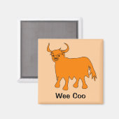 "Wee Coo" Scottish Highland Cow Fridge Magnet (Recto/Verso)