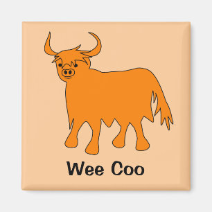 "Wee Coo" Scottish Highland Cow Fridge Magnet