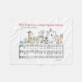 WEE FISH EWE A MARE EGRETS MOOSE Sandra Boynton Fleece Deken (Voorkant (Horizontaal))