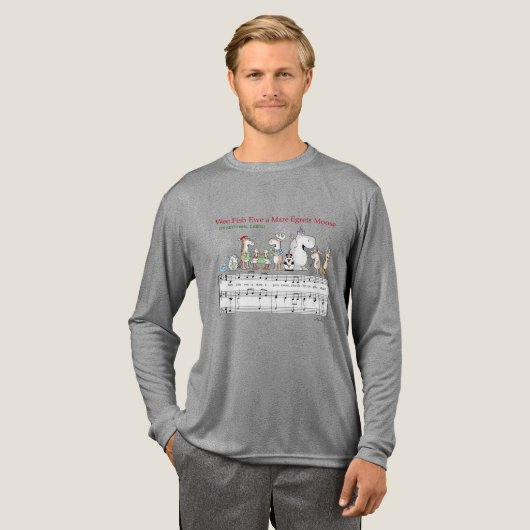 WEE FISH EWE A MARE EGRETS MOOSE Sandra Boynton Tri-Blend Shirt (Voorkant)