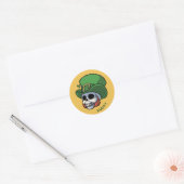 Wee Leprechaun Skull Ronde Sticker (Envelop)