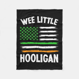 Wee Little Hooligan Fun St Patrick's Day Shamrock Fleece Deken