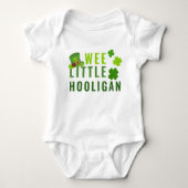 Wee Little Hooligan St. Patrick's Day Groene Klave Romper (Voorkant)