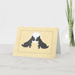 Wee Scottie Puppy Love Valentijn's Day op Geel Kaart
