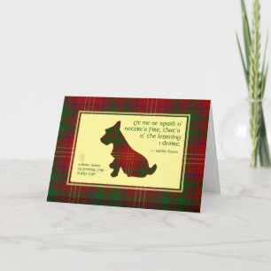 Wee Scottie Robert Burns 2 Kaart