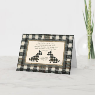 Wee Scottie Robert Burns Birthday 1 Kaart