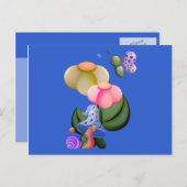Wee Uitzicht Slak & Vlinder Briefkaart (Voorkant / Achterkant)