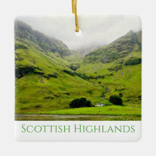 Wee White House Glen Coe Scottish Highlands Keramisch Ornament