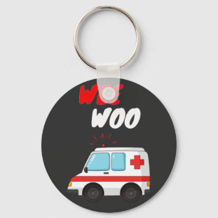 Wee Woo Ambulance AMR Funny EMS Paramedic Gift Sleutelhanger