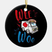 WEE WOO AMR EMT AMR Paramedic Ambulance Keramisch Ornament (Voorkant)