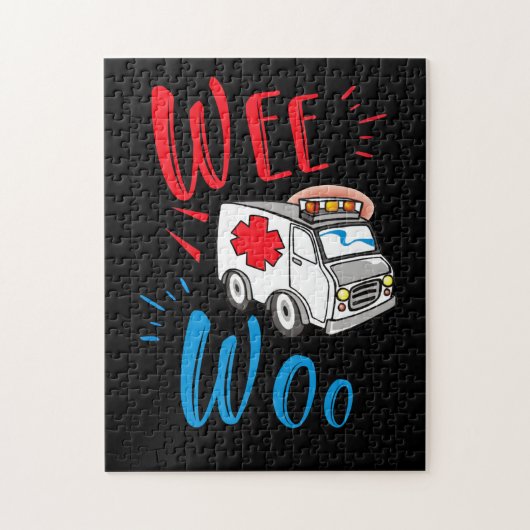 WEE WOO AMR EMT AMR Paramedic Ambulance Legpuzzel (Verticaal)
