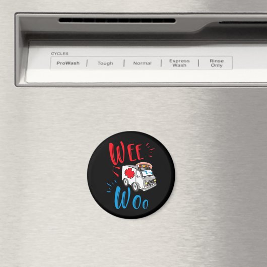 WEE WOO AMR EMT AMR Paramedic Ambulance Magneet (Insitu (Vaatwasser))