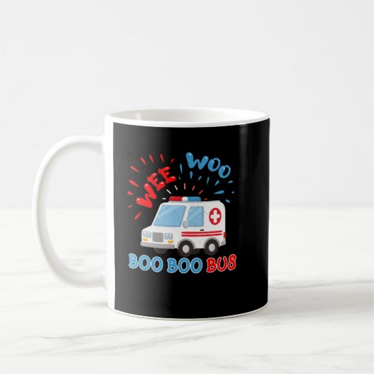 Wee Woo Boo Bus Ambulance Funny EMS Parame Koffiemok (Links)