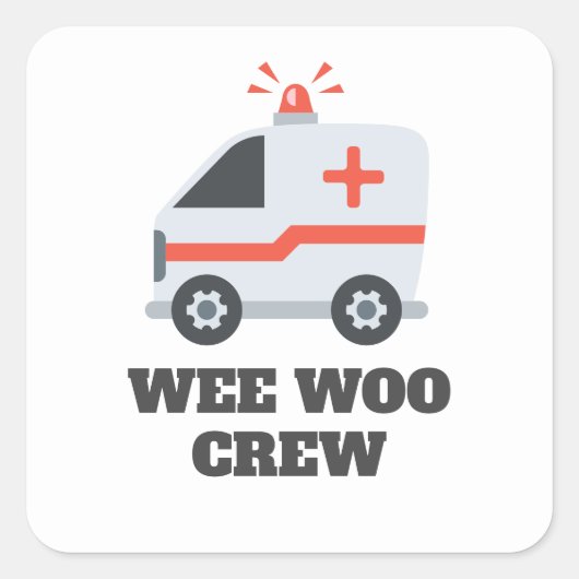 Wee Woo Crew, Sticker pour Carré ambulancier 911 (Devant)