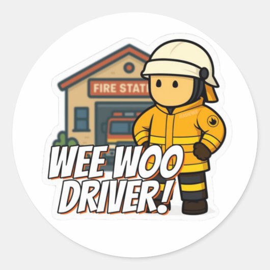 Wee Woo Driver - Sticker op het platteland (Voorkant)