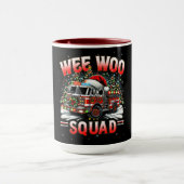WEE WOO Squad Christmas Design with Fire Truck  Mok (Midden)