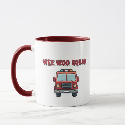 Wee Woo Squad Fire Truck Mug - Kids Firefighter (Gauche)