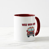 Wee Woo Squad Fire Truck Mug - Kids Firefighter Mok (Voorkant rechts)
