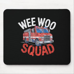 Wee Woo Squad Grappige Brandweerman Brandweerwagen Muismat