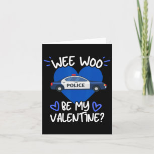 Wee Woo Wees Mijn Valentijn Politieauto Agent Hand Kaart