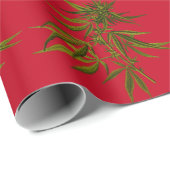 Weed Buds op Khaki-achtergrond Cadeaupapier (Rol Hoek)