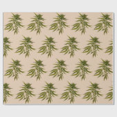 Weed Buds op Khaki-achtergrond Cadeaupapier (Vlak)