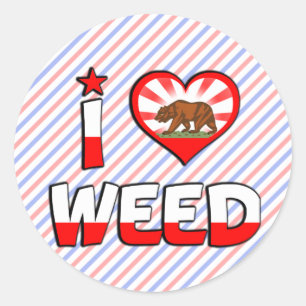 Weed, CA Ronde Sticker