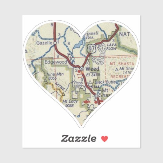 Weed California  Map Sticker (Vel)