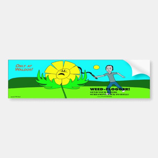 Weed Flogger Bumpersticker! Bumpersticker (Voorkant)