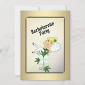 Weed Gold Bachelorette Party Invitation (Devant)