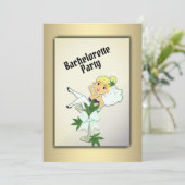 Weed Gold Bachelorette Party Invitation (Debout devant)
