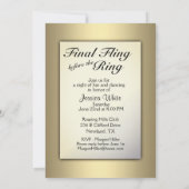 Weed Gold Bachelorette Party Invitation (Dos)