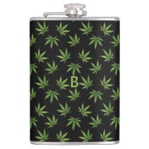 Weed Large Leaf Pattern | Facultatief monogram/naa