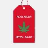 Weed Leaf Cadeaulabel (Voorkant)