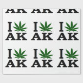 Weed Leaf Kerstalaska xmas hanukkah Cadeaupapier (Vlak)