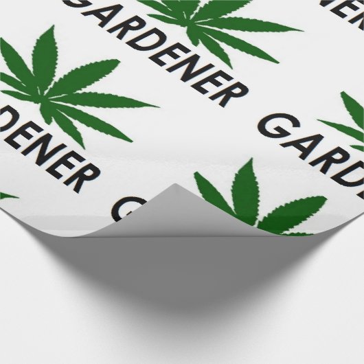 Weed Leaf Kerstfeest Gardener xmas hanukkah Cadeaupapier (Hoek)