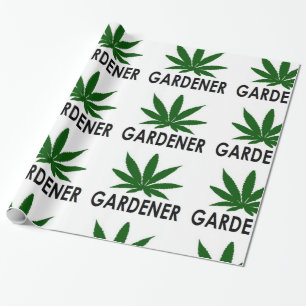 Weed Leaf Kerstfeest Gardener xmas hanukkah Cadeaupapier