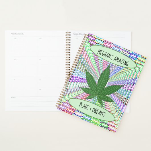 Weed Leaf Munchies Personalized Planner (Display)